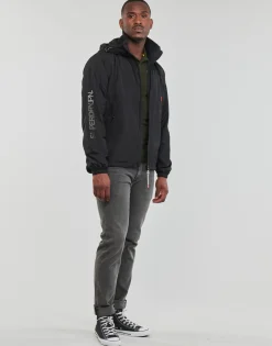 Vestes^Superdry - HOODED WINDBREAKER JKT Noir