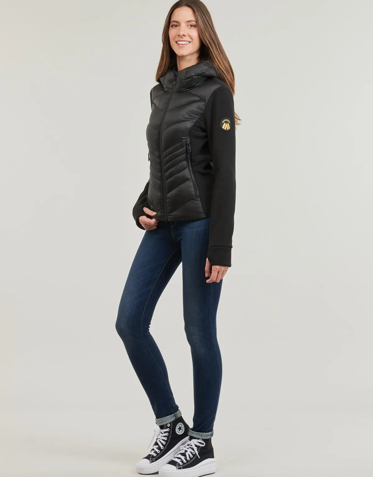 Vestes^Superdry - HOODEED STORM FLEECE JACKET Noir