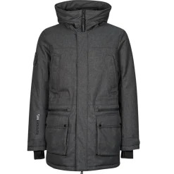 Manteaux^Superdry - PARKA CITY TWEED Grisfoncé