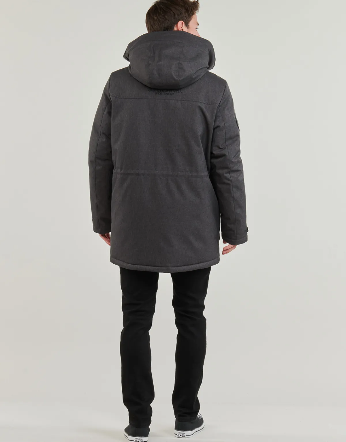 Manteaux^Superdry - PARKA CITY TWEED Grisfoncé