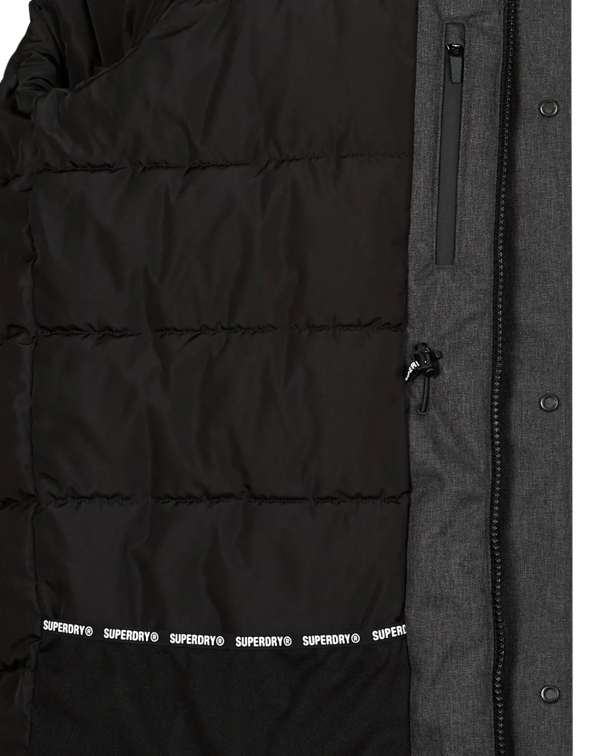 Manteaux^Superdry - PARKA CITY TWEED Grisfoncé