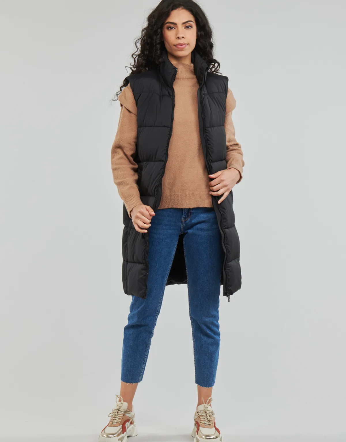 Manteaux^Superdry - STUDIOS LONGLINE QUILTED GILET Black