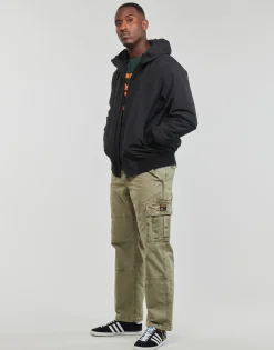 Vestes^Superdry - SURPLUS NYLON HOODED BOMBER Noir