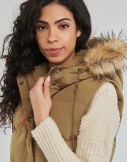 Manteaux^Superdry - VINTAGE EVEREST FAUX FUR GILET Sandstone