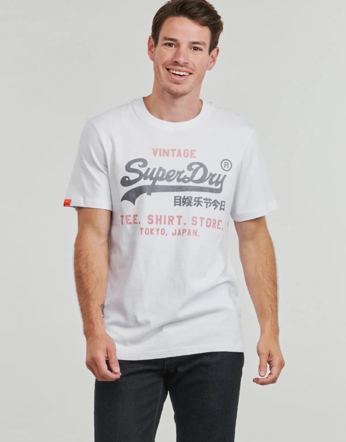 T-shirts & Polos^Superdry - VINTAGE LOGO HERITAGE Blanc