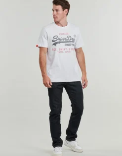 T-shirts & Polos^Superdry - VINTAGE LOGO HERITAGE Blanc