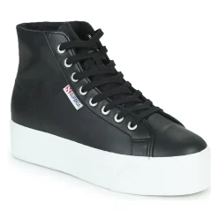 Baskets Mode^Superga - 2730 HI TOP NAPPA Noir