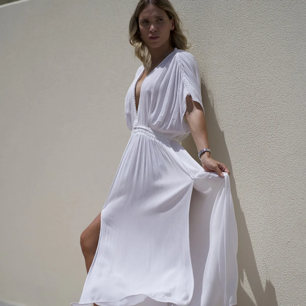 Robes^THEAD. - MEREDITH Blanc