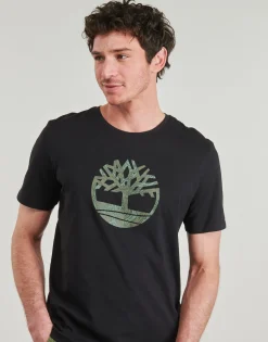 T-shirts & Polos^Timberland - KENNEBEC RIVER CAMO TREE LOGO Noir