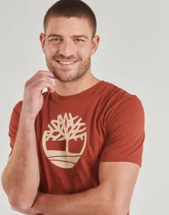 T-shirts & Polos^Timberland - KENNEBEC RIVER TREE LOGO SHORT SLEEVE TEE Rouge
