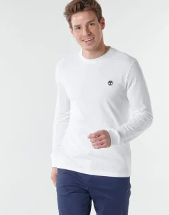 T-shirts & Polos^Timberland - LS DUNSTAN RIVER TEE Blanc
