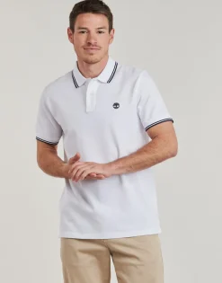 T-shirts & Polos^Timberland - SHORT SLEEVE POLO Blanc