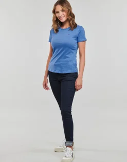 T-shirts & Polos^Tommy Hilfiger - 1985 SLIM SLUB C-NK SS Bleu