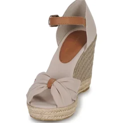 Sandales Et Nu-pieds^Tommy Hilfiger - BASIC OPEN TOE HIGH WEDGE Beige