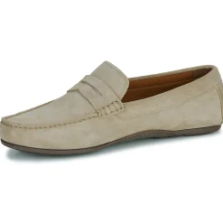 Mocassins & Chaussures Bateau^Tommy Hilfiger - CASUAL HILFIGER SUEDE DRIVER Beige