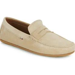 Mocassins & Chaussures Bateau^Tommy Hilfiger - CASUAL HILFIGER SUEDE DRIVER Beige