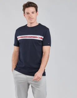 T-shirts & Polos^Tommy Hilfiger - CN SS TEE LOGO Marine