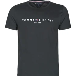 T-shirts & Polos^Tommy Hilfiger - CORE TOMMY LOGO Noir
