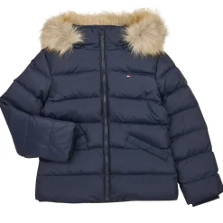 Manteaux^Tommy Hilfiger - ESSENTIAL DOWN FUR HOOD JACKET Marine