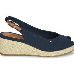 Sandales Et Nu-pieds^Tommy Hilfiger - FLAG MID WEDGE ESPAD SLINGBACK Marine