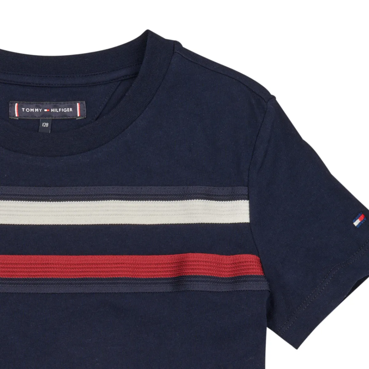 T-shirts & Polos^Tommy Hilfiger - GLOBAL STRIPE TEE S/S Marine