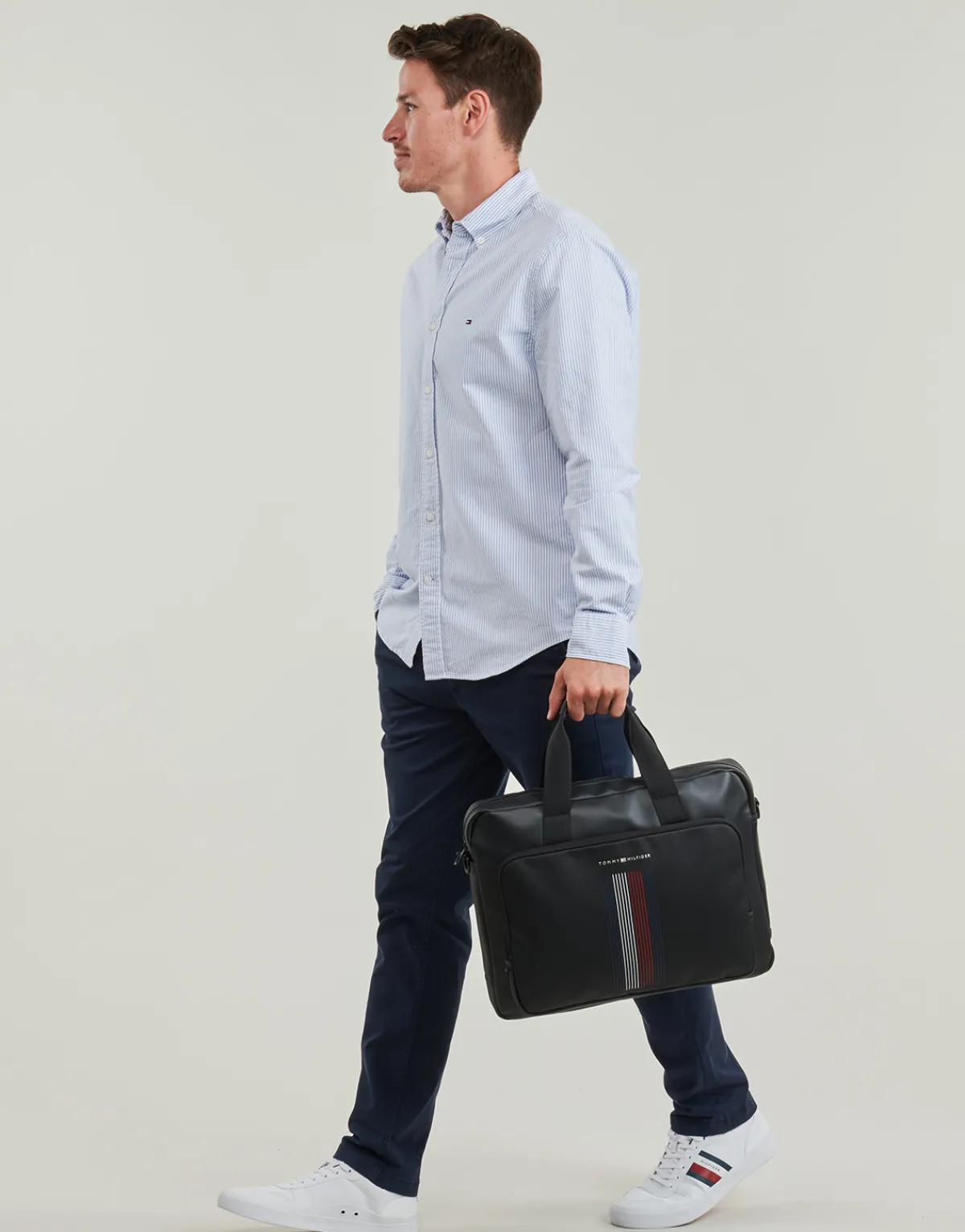 Chemises^Tommy Hilfiger - HERITAGE OXFORD STRIPE RF SHIRT Bleu