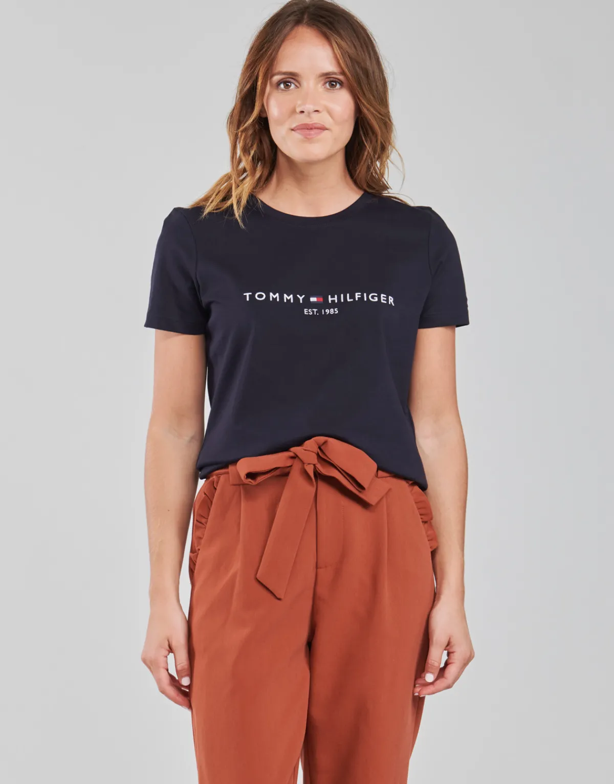 T-shirts & Polos^Tommy Hilfiger - HERITAGE HILFIGER CNK RG TEE Marine