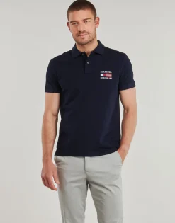 T-shirts & Polos^Tommy Hilfiger - HILFIGER FLAG REG POLO Marine