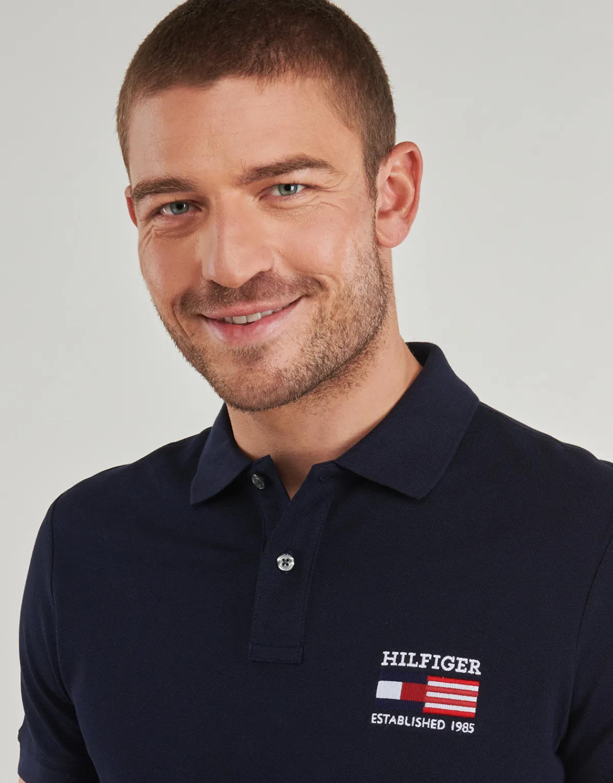 T-shirts & Polos^Tommy Hilfiger - HILFIGER FLAG REG POLO Marine