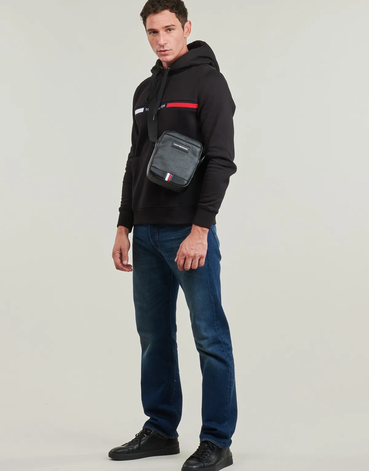 Sweats & Polaires^Tommy Hilfiger - HILFIGER CHEST INSERT HOODY Marine