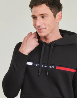 Sweats & Polaires^Tommy Hilfiger - HILFIGER CHEST INSERT HOODY Marine