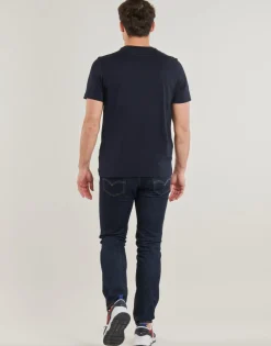 T-shirts & Polos^Tommy Hilfiger - HILFIGER CHEST INSERT TEE Marine