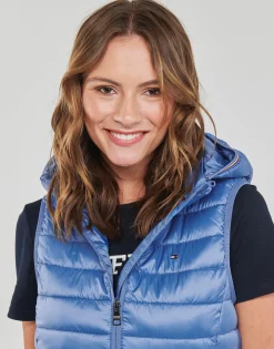 Manteaux^Tommy Hilfiger - LW PADDED GLOBAL STRIPE VEST Bleu