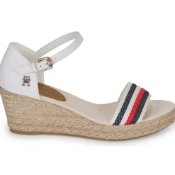 Sandales Et Nu-pieds^Tommy Hilfiger - MID WEDGE CORPORATE Blanc