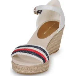 Sandales Et Nu-pieds^Tommy Hilfiger - MID WEDGE CORPORATE Blanc