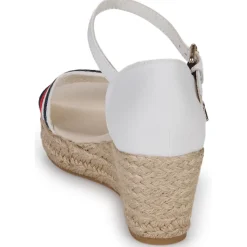 Sandales Et Nu-pieds^Tommy Hilfiger - MID WEDGE CORPORATE Blanc