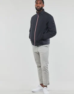 Manteaux^Tommy Hilfiger - MIX MEDIA STAND COLLAR JACKET Marine