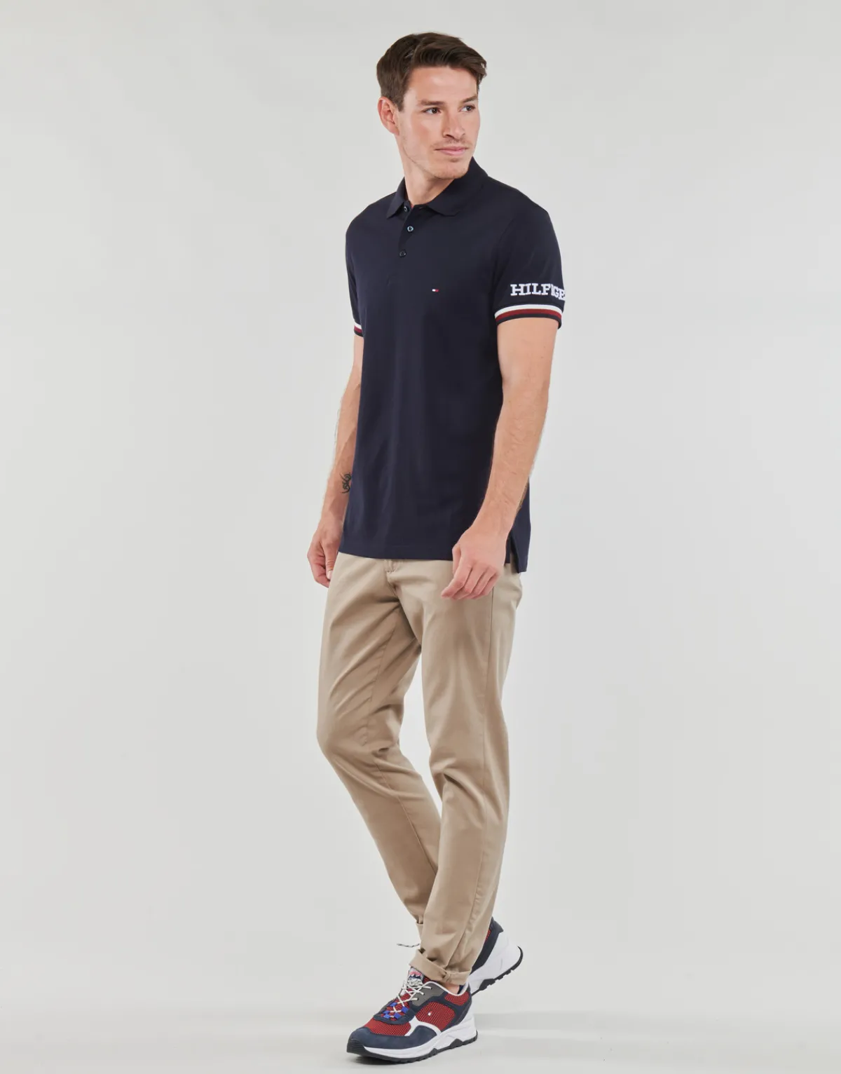 T-shirts & Polos^Tommy Hilfiger - MONOTYPE GS CUFF SLIM POLO Marine