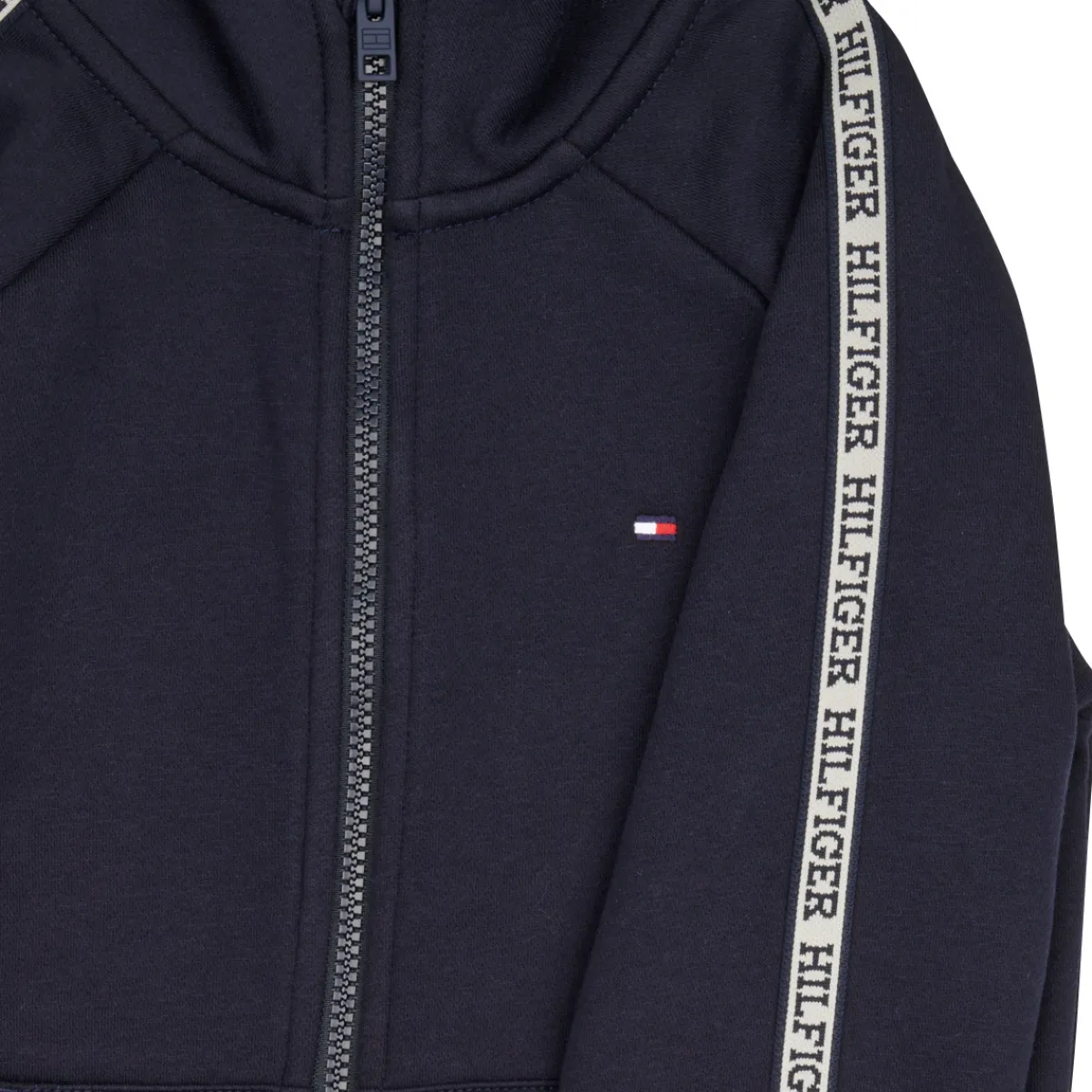 Sweats & Polaires^Tommy Hilfiger - MONOTYPE TAPE ZIPTROUGH Marine
