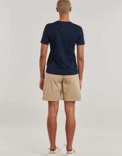 T-shirts & Polos^Tommy Hilfiger - REG CONTRAST FLAG SS TEE Marine