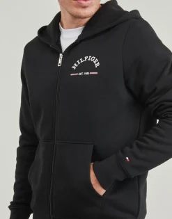 Sweats & Polaires^Tommy Hilfiger - ROUNDALL HOODED ZIP THROUGH Noir