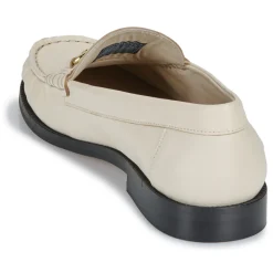 Mocassins & Chaussures Bateau^Tommy Hilfiger - SOFT LEATHER HORSEBIT LOAFER Blanc