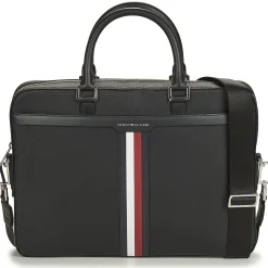 Porte-documents / Serviettes^Tommy Hilfiger - TH COATED CANVAS COMPUTER BAG Noir