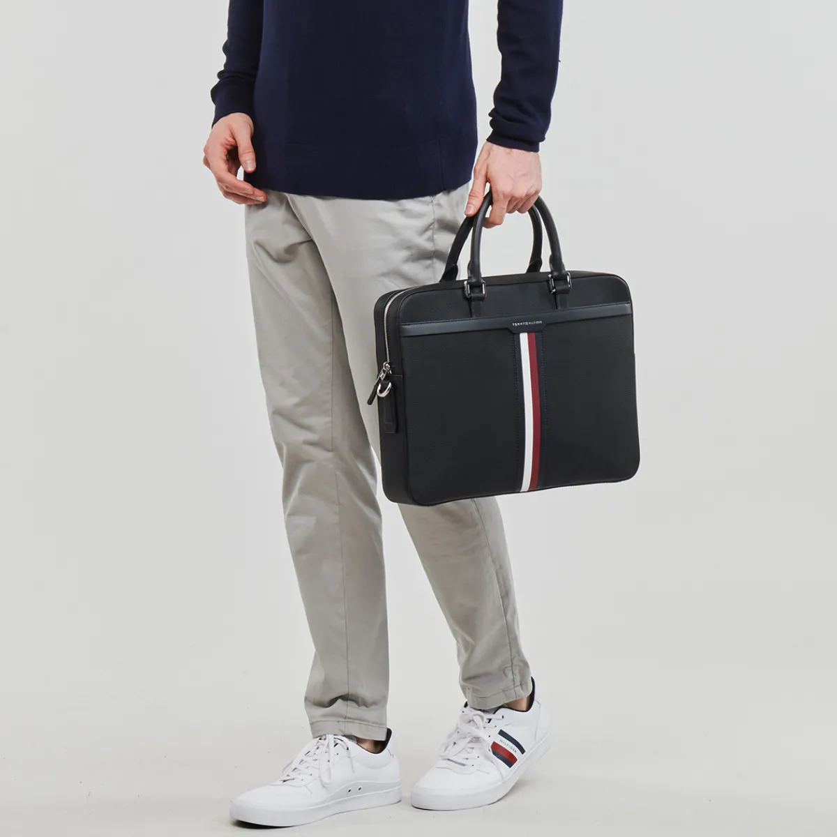 Porte-documents / Serviettes^Tommy Hilfiger - TH COATED CANVAS COMPUTER BAG Noir