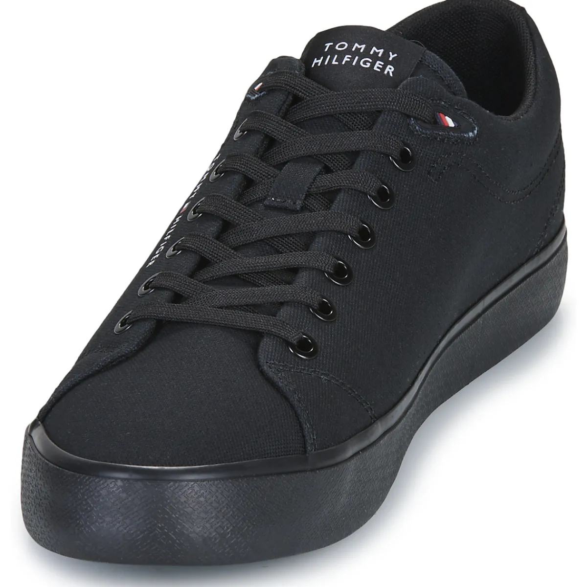 Baskets Mode^Tommy Hilfiger - TH HI VULC LOW CORE CANVAS Noir