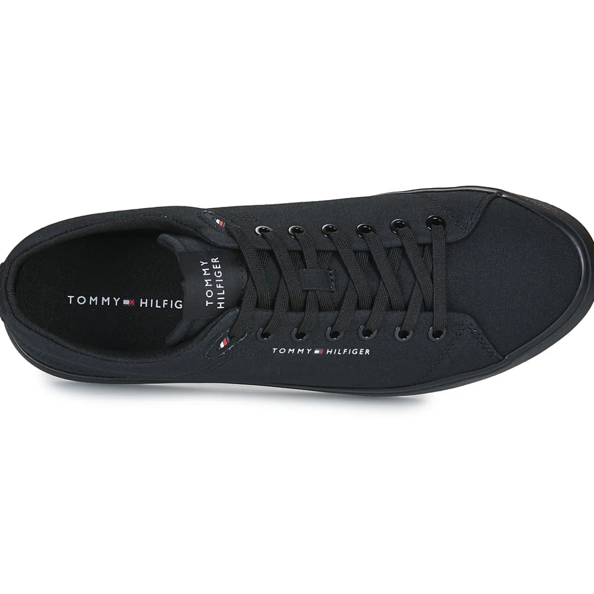 Baskets Mode^Tommy Hilfiger - TH HI VULC LOW CORE CANVAS Noir