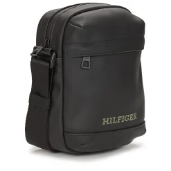 Pochettes / Sacoches^Tommy Hilfiger - TH MONOTYPE PU MINI REPORTER Noir