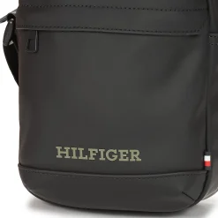 Pochettes / Sacoches^Tommy Hilfiger - TH MONOTYPE PU MINI REPORTER Noir