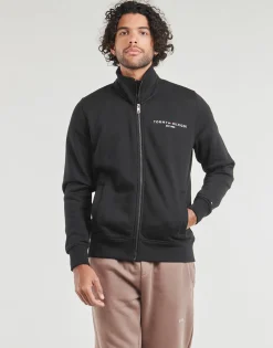 Sweats & Polaires^Tommy Hilfiger - TOMMY LOGO ZIP THRU STAND COLLAR Noir