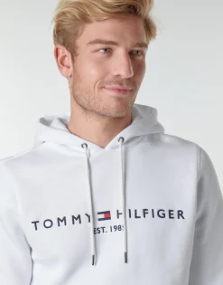 Sweats & Polaires^Tommy Hilfiger - TOMMY LOGO HOODY Blanc